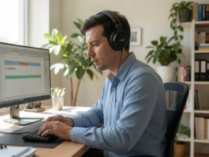 Comment se déroule la journée d'un transcripteur audio immobilier professionnel